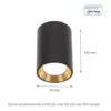 LED Deckenspot CHLOE MINI - 1x GU10 Fassung - Schwarz/Gold