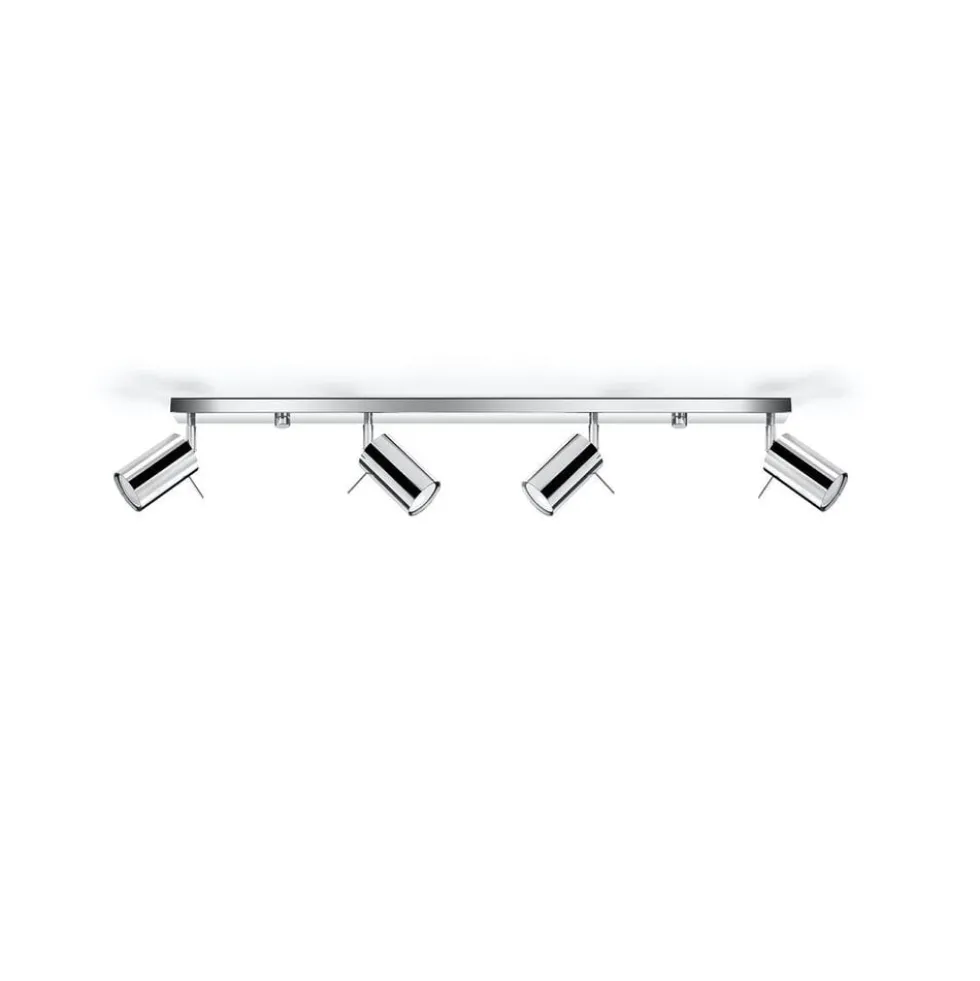 LED Deckenspot Chrom RING - 4 x GU10 Fassung - exkl. LED's