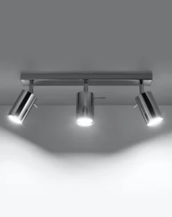 LED Deckenspot Chrom RING - 3 x GU10 Fassung - exkl. LED's