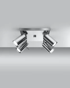 LED Deckenspot Chrom RING - 4 x GU10 Fassung - exkl. LED's