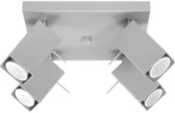 LED Deckenspot Grau MERIDA - 4 x GU10 Fassung - exkl. LED's