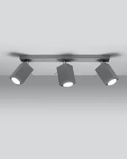 LED Deckenspot Grau MERIDA - 3 x GU10 Fassung - exkl. LED's