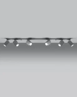 LED Deckenspot Grau MERIDA -6 x GU10 Fassung - exkl. LED's