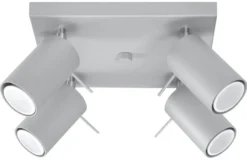 LED Deckenspot Grau RING - 4 x GU10 Fassung - exkl. LED's