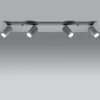 LED Deckenspot Grau RING - 4 x GU10 Fassung - exkl. LED's