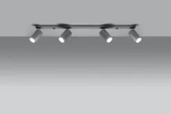 LED Deckenspot Grau RING - 4 x GU10 Fassung - exkl. LED's