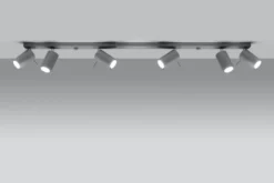 LED Deckenspot Grau RING - 6 x GU10 Fassung - exkl. LED's