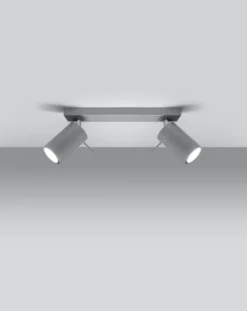 LED Deckenspot Grau RING - 2 x GU10 Fassung - exkl. LED's
