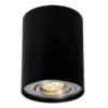 LED Deckenspot - Röhre rund - Schwarz Aluminium - mit GU10 Fassung - schwenkbar - exkl. LED Spot