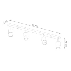LED Deckenspot Schwarz Chrom NERO - 4 x GU10 Fassung - exkl. LED's