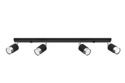 LED Deckenspot Schwarz Chrom NERO - 4 x GU10 Fassung - exkl. LED's