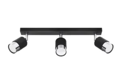 LED Deckenspot Schwarz Chrom NERO - 3 x GU10 Fassung - exkl. LED's