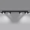 LED Deckenspot Schwarz Chrom NERO - 6 x GU10 Fassung - exkl. LED's