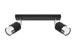 LED Deckenspot Schwarz Chrom NERO - 2 x GU10 Fassung - exkl. LED's