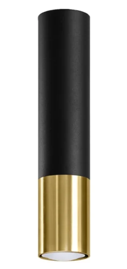 LED Deckenspot Schwarz Gold LOOPEZ - 1 x GU10 Fassung - exkl. LED's