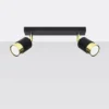 LED Deckenspot Schwarz Gold NERO - 2 x GU10 Fassung - exkl. LED's