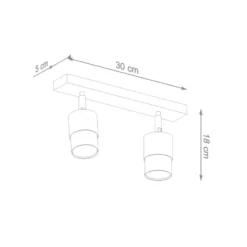 LED Deckenspot Schwarz Gold NERO - 2 x GU10 Fassung - exkl. LED's