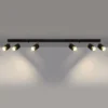 LED Deckenspot Schwarz Gold NERO - 6 x GU10 Fassung - exkl. LED's