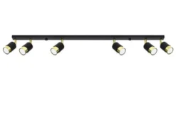 LED Deckenspot Schwarz Gold NERO - 6 x GU10 Fassung - exkl. LED's