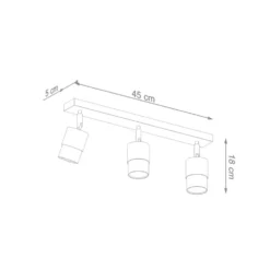 LED Deckenspot Schwarz Gold NERO - 3 x GU10 Fassung - exkl. LED's
