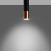LED Deckenspot Schwarz Kupfer LOOPEZ - 1 x GU10 Fassung - exkl. LED's