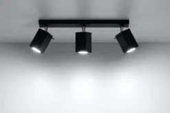 LED Deckenspot Schwarz MERIDA - 3 x GU10 Fassung - exkl. LED's