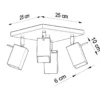 LED Deckenspot Schwarz MERIDA - 4 x GU10 Fassung - exkl. LED's