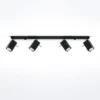 LED Deckenspot Schwarz MERIDA - 4 x GU10 Fassung - exkl. LED's