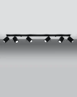 LED Deckenspot Schwarz MERIDA - 6 x GU10 Fassung - exkl. LED's