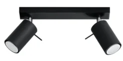 LED Deckenspot Schwarz RING - 2 x GU10 Fassung - exkl. LED's