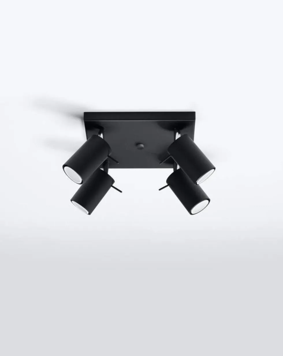LED Deckenspot Schwarz RING - 4 x GU10 Fassung - exkl. LED's