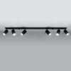 LED Deckenspot Schwarz RING - 6 x GU10 Fassung - exkl. LED's