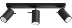 LED Deckenspot Schwarz RING - 3 x GU10 Fassung - exkl. LED's