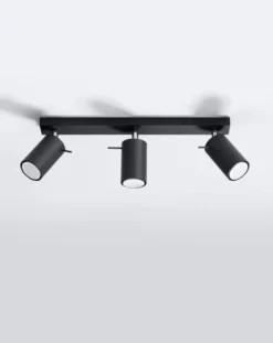 LED Deckenspot Schwarz RING - 3 x GU10 Fassung - exkl. LED's