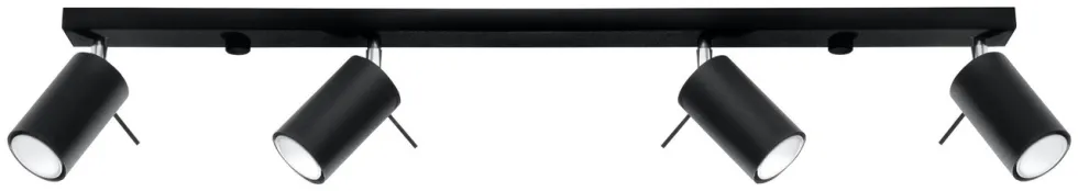 LED Deckenspot Schwarz RING - 4 x GU10 Fassung - exkl. LED's