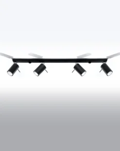 LED Deckenspot Schwarz RING - 4 x GU10 Fassung - exkl. LED's