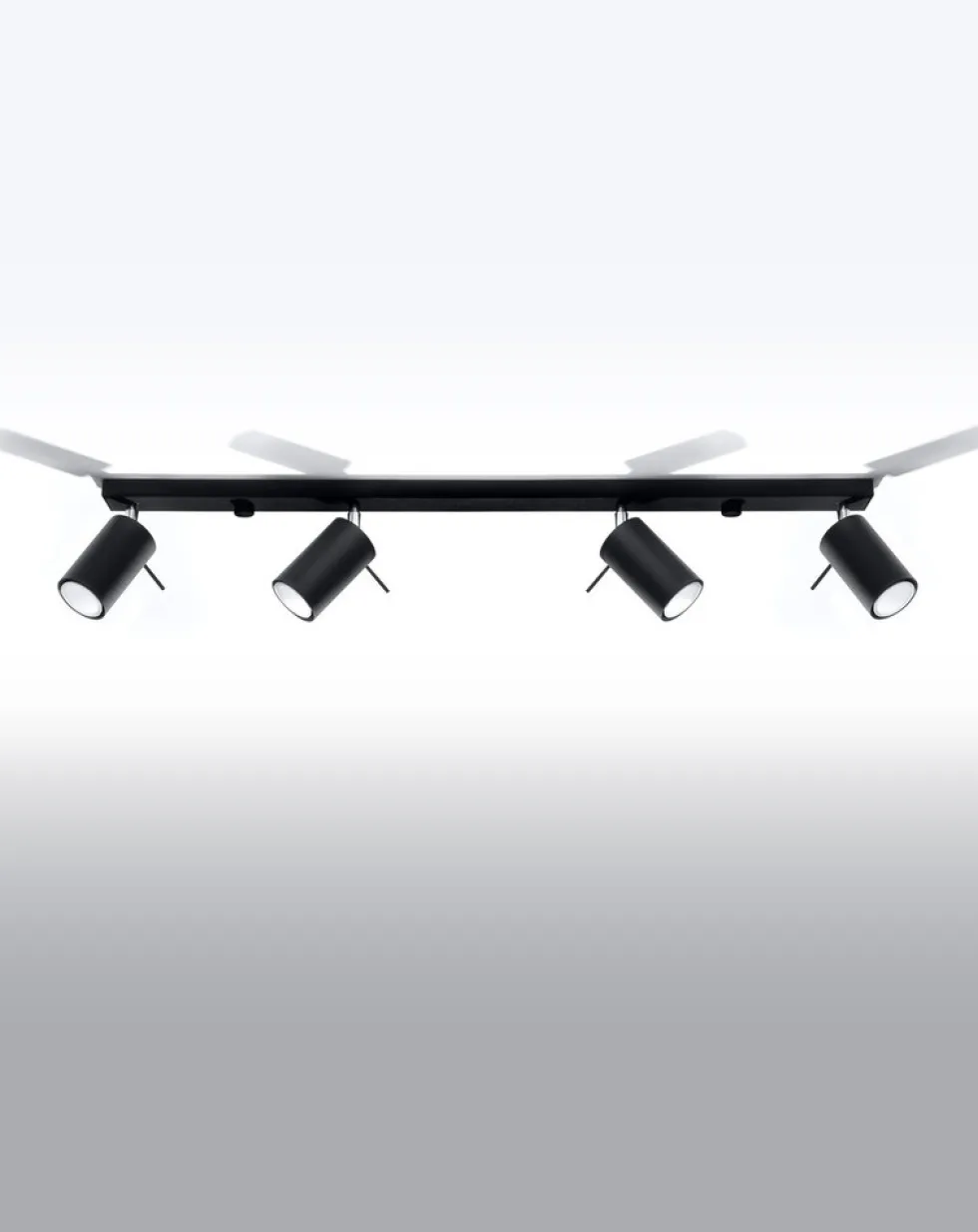 LED Deckenspot Schwarz RING - 4 x GU10 Fassung - exkl. LED's