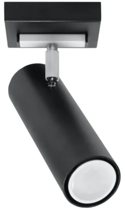 LED Deckenspot Schwarz Silber DIREZIONE - 1 x GU10 Fassung - exkl. LED's