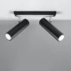 LED Deckenspot Schwarz Silber DIREZIONE - 2 x GU10 Fassung - exkl. LED's