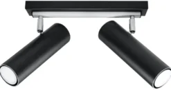 LED Deckenspot Schwarz Silber DIREZIONE - 2 x GU10 Fassung - exkl. LED's