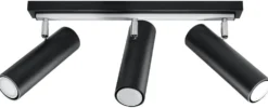 LED Deckenspot Schwarz Silber DIREZIONE - 3 x GU10 Fassung - exkl. LED's