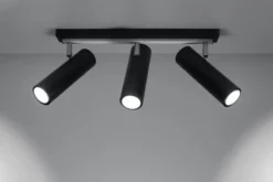 LED Deckenspot Schwarz Silber DIREZIONE - 3 x GU10 Fassung - exkl. LED's