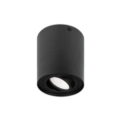 LED Deckenspot - Tube rund - Schwarz - mit GU10 Fassung - schwenkbar - exkl. LED Spot