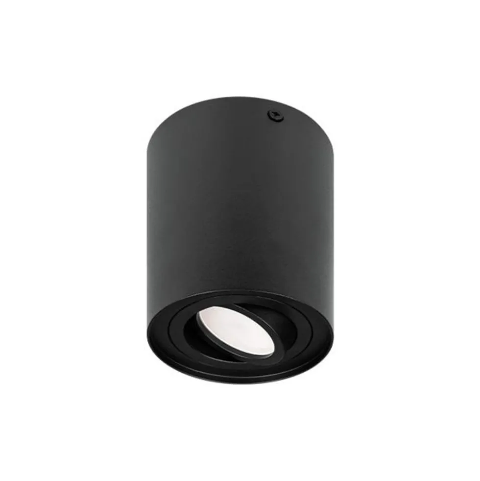 LED Deckenspot - Tube rund - Schwarz - mit GU10 Fassung - schwenkbar - exkl. LED Spot