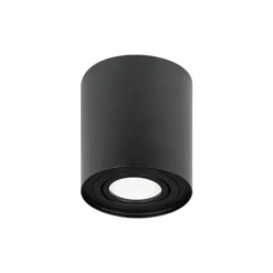 LED Deckenspot - Tube rund - Schwarz - mit GU10 Fassung - schwenkbar - exkl. LED Spot