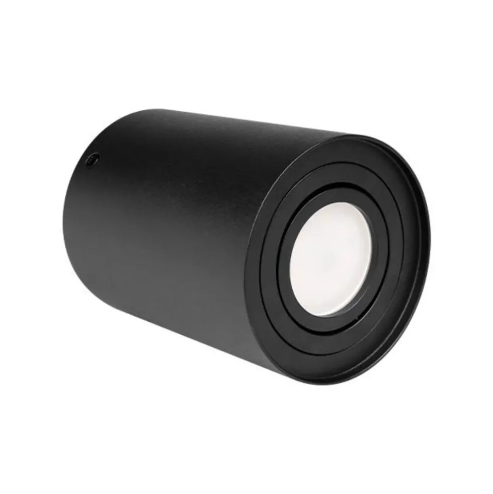 LED Deckenspot - Tube rund - Schwarz - mit GU10 Fassung - schwenkbar - exkl. LED Spot