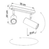 LED Deckenspot Weiß DIREZIONE - 2 x GU10 Fassung - exkl. LED's