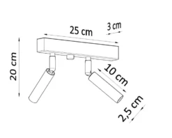 LED Deckenspot Weiß Eyetech - 2 x G9 Fassung - exkl. LED's