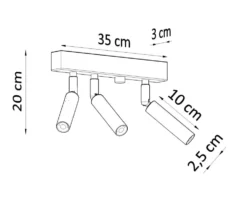 LED Deckenspot Weiß Eyetech - 3 x G9 Fassung - exkl. LED's
