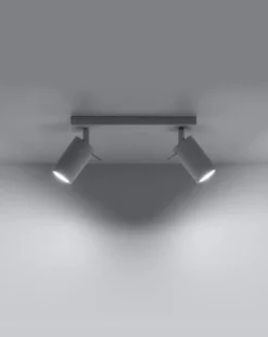 LED Deckenspot Weiß RING - 2 x GU10 Fassung - exkl. LED's